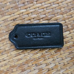Coach Black Leather Replacement Bag Or Keychain Tag